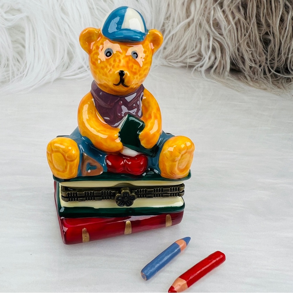 Vintage Teddy Bear Books Trinket Box
Baseball Hat School Supplies
